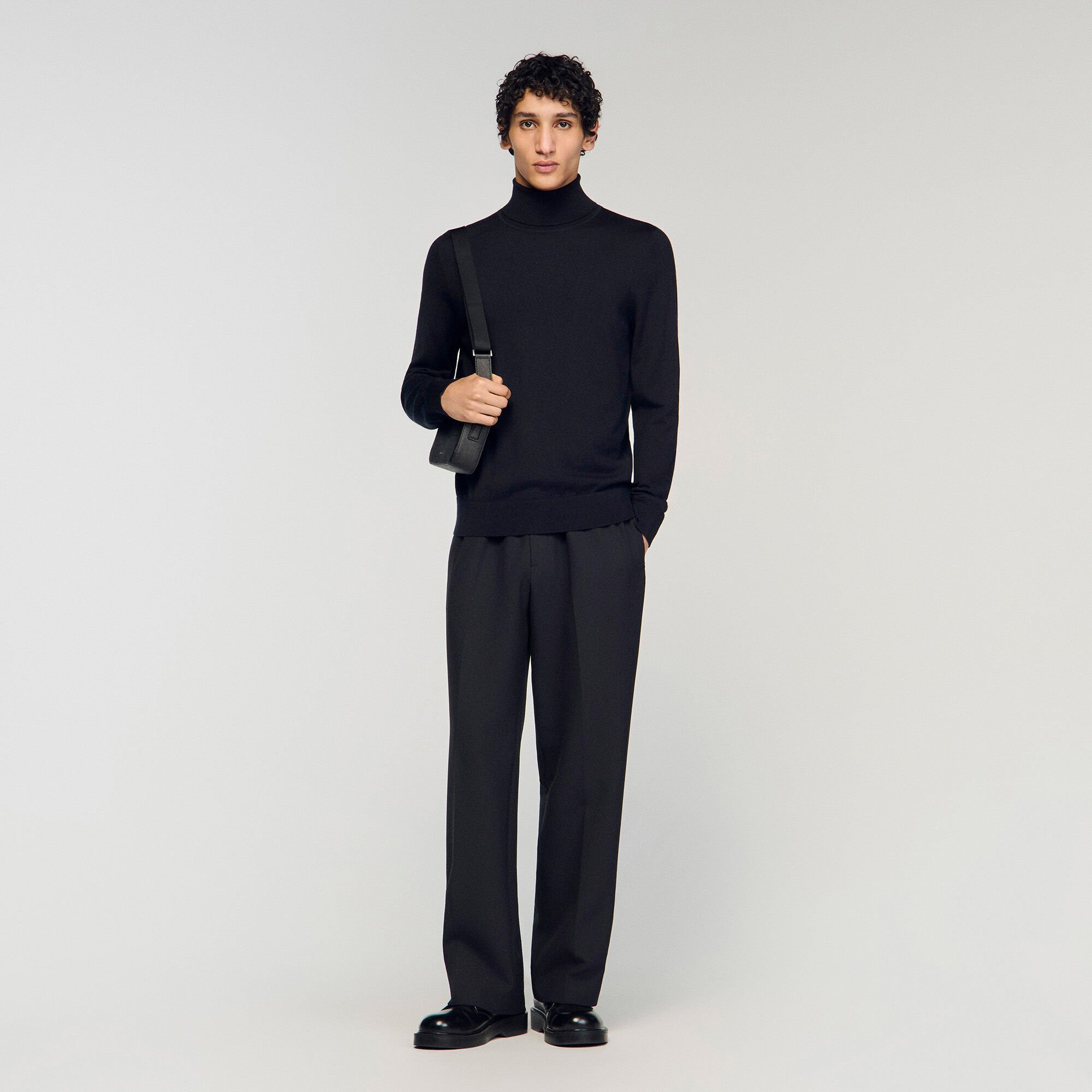 Jersey de cuello vuelto de lana