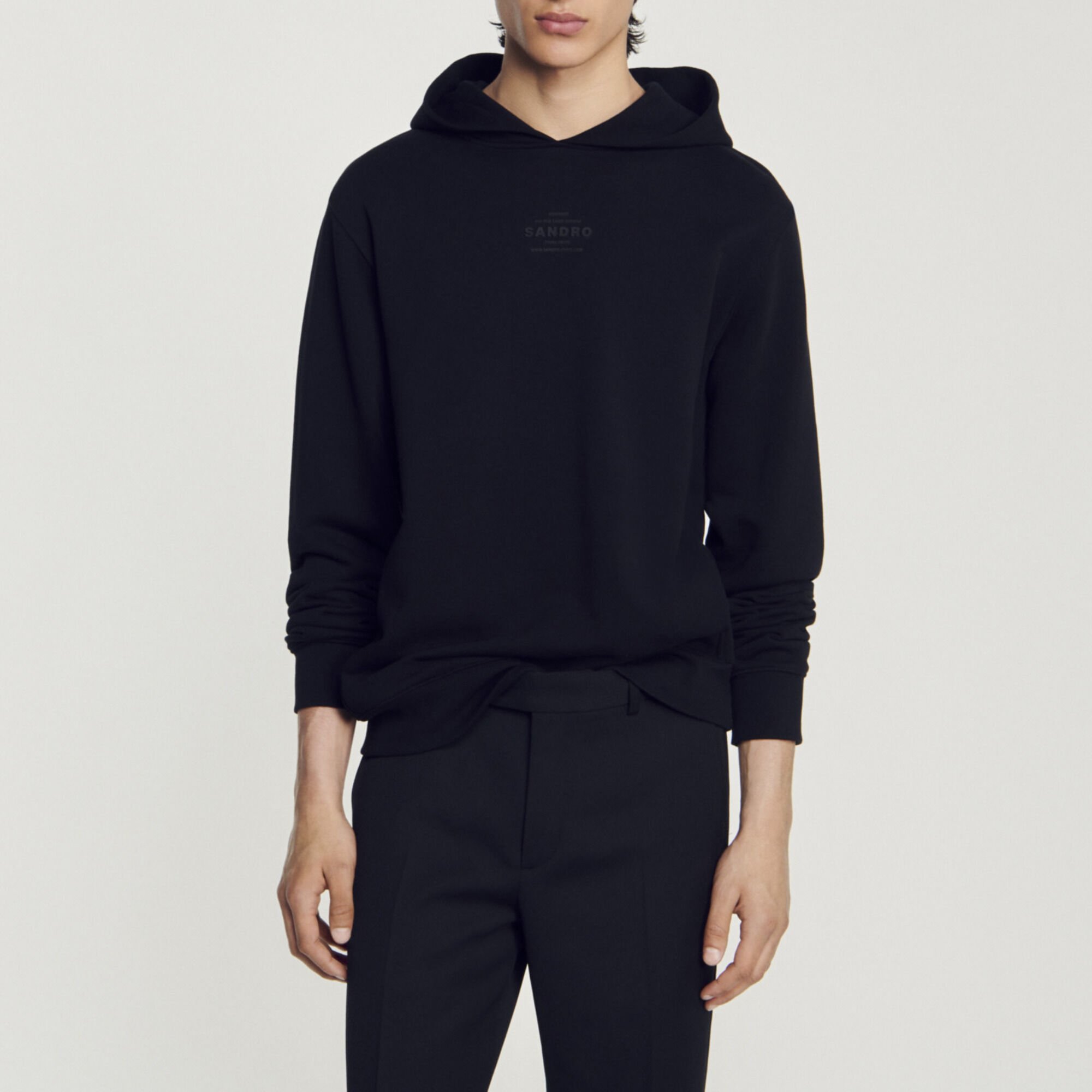 Sudadera con capucha y logotipo de goma
