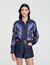Camisa de seda estampada