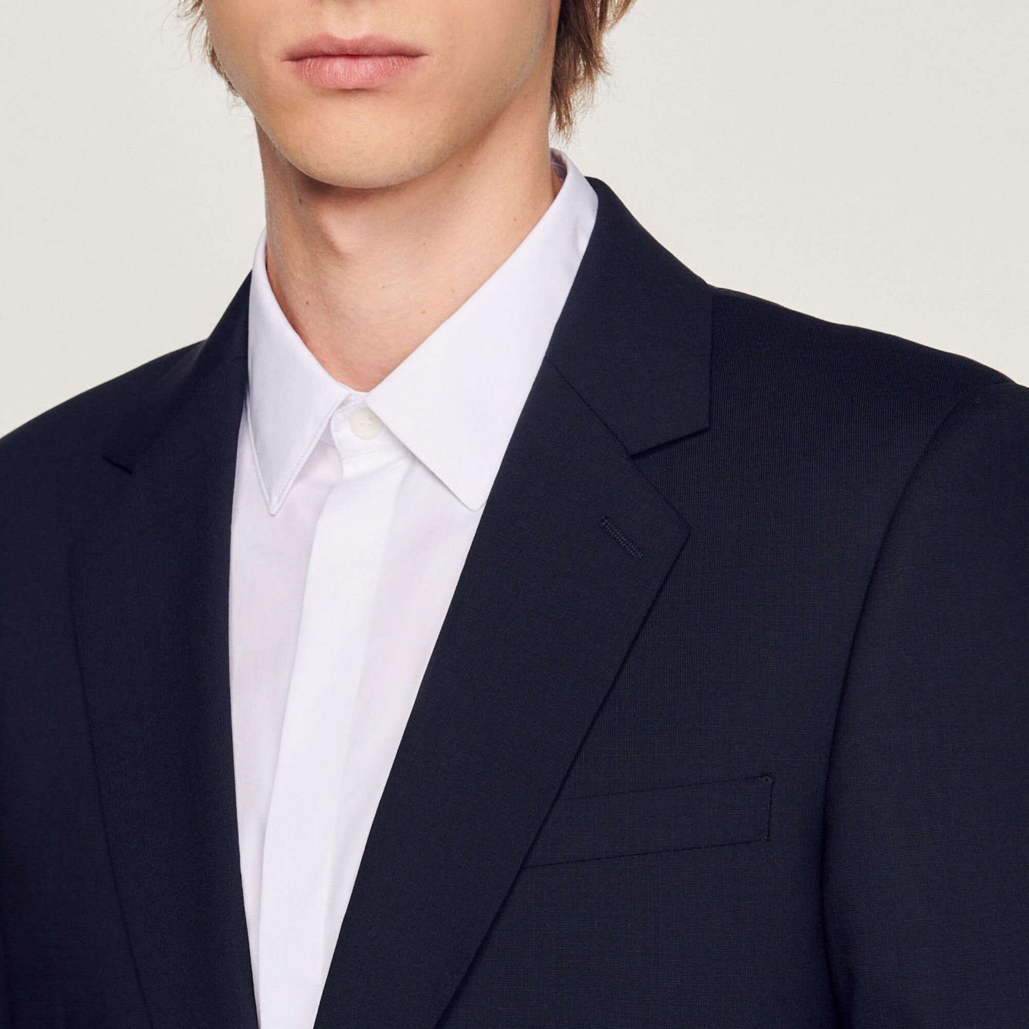 Chaqueta de traje de lana stretch