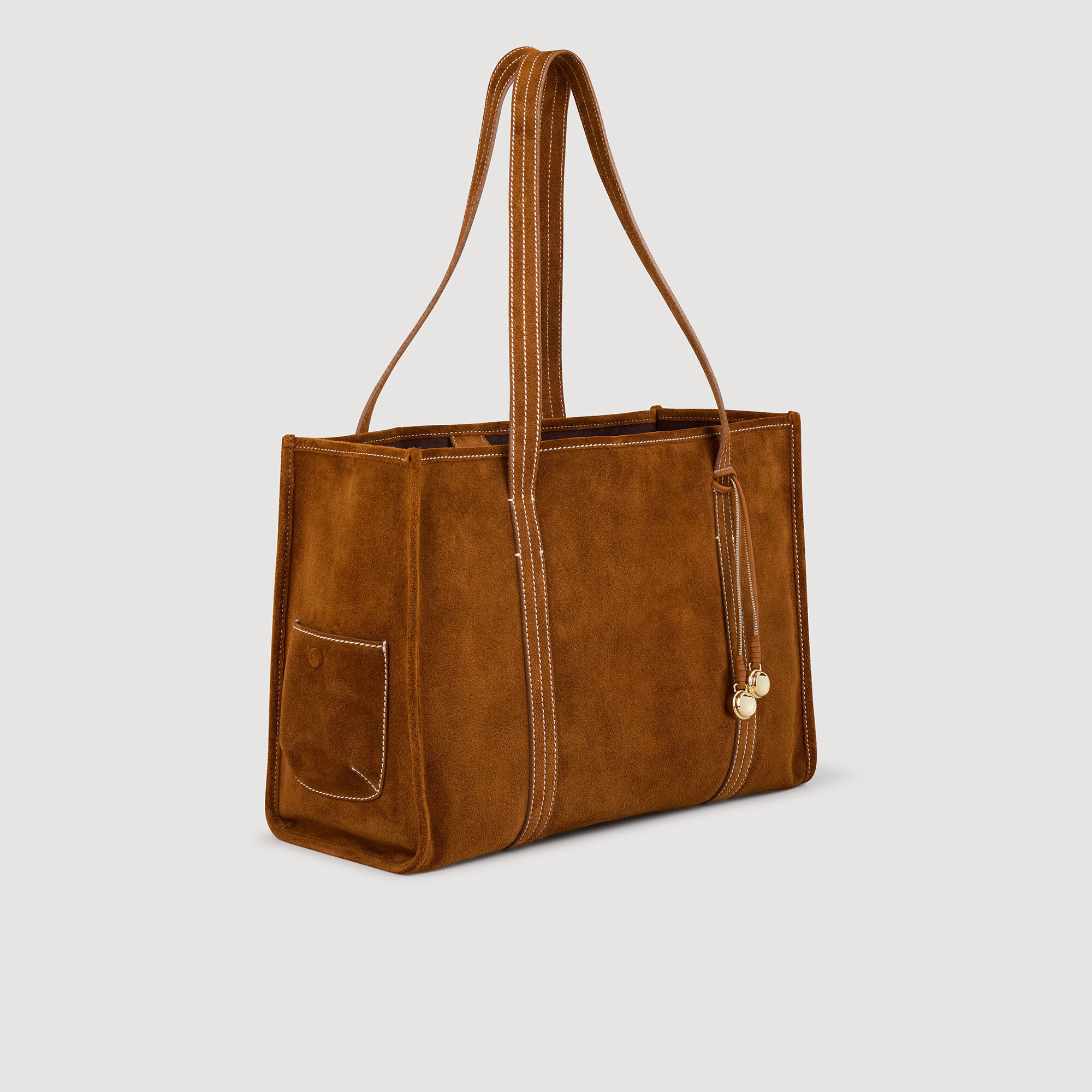 Bolso tote de ante