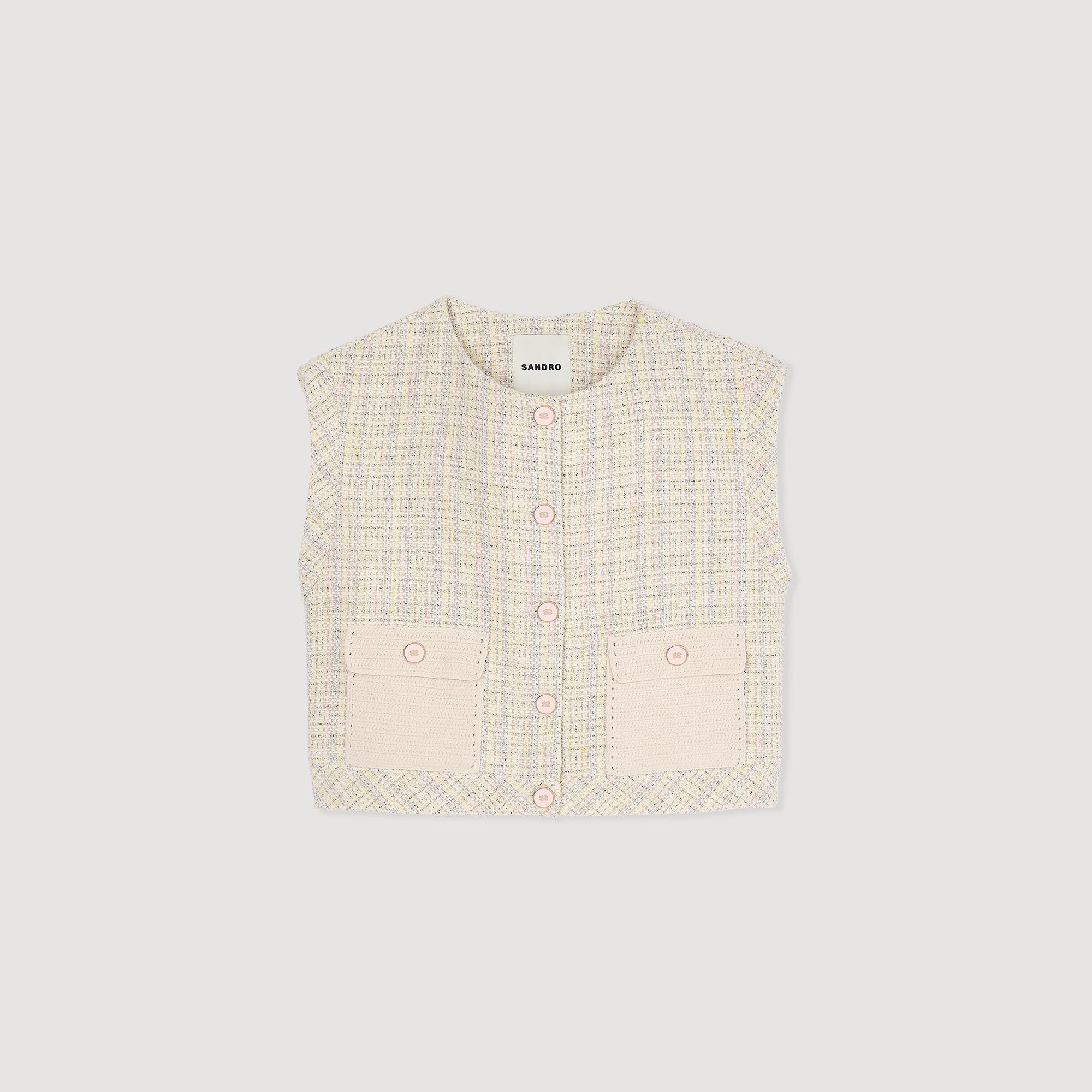 Chaleco de tweed de fantasía