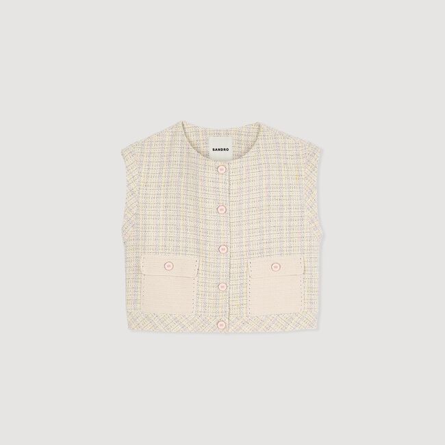 Chaleco de tweed de fantasía