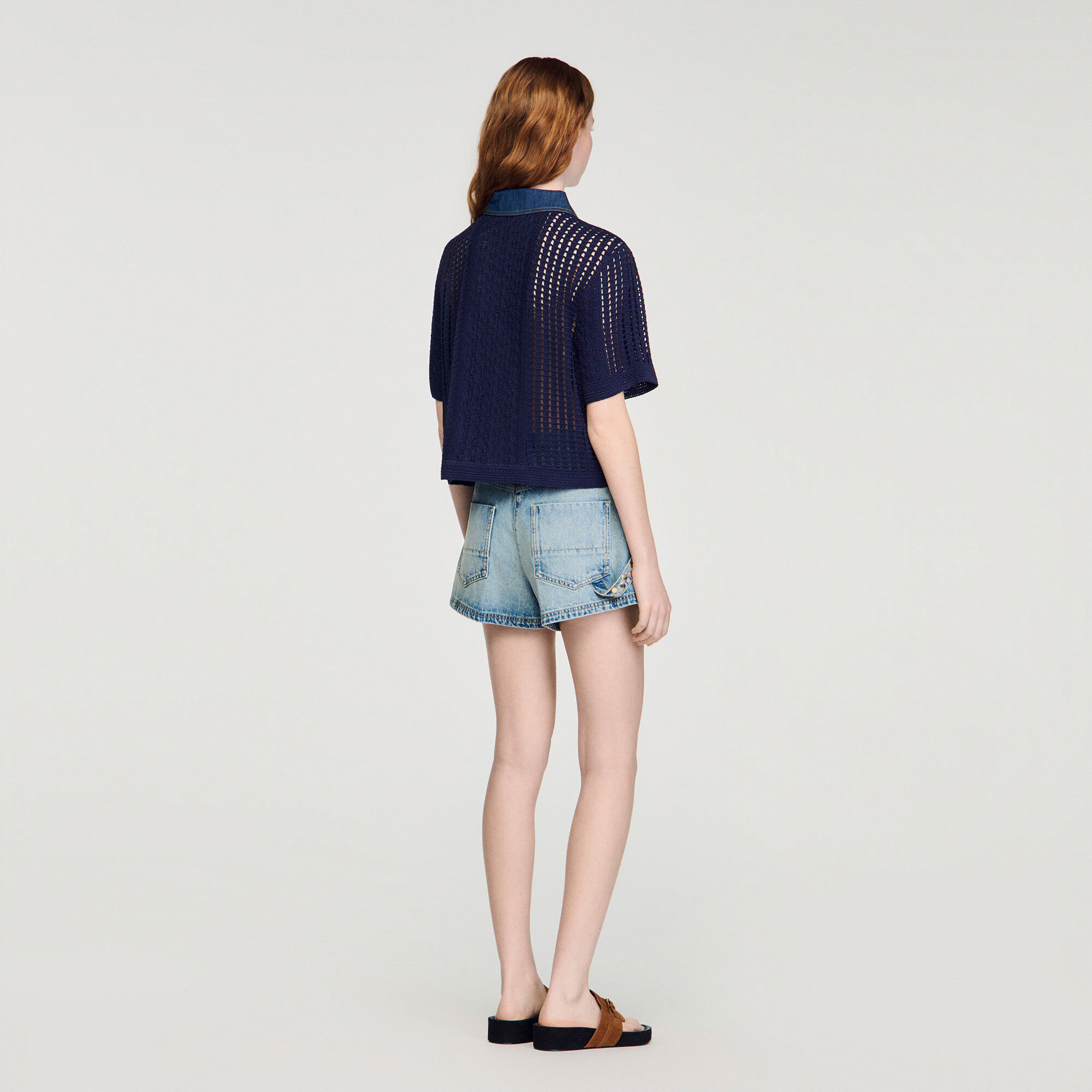 C&aacute;rdigan de croch&eacute; y denim
