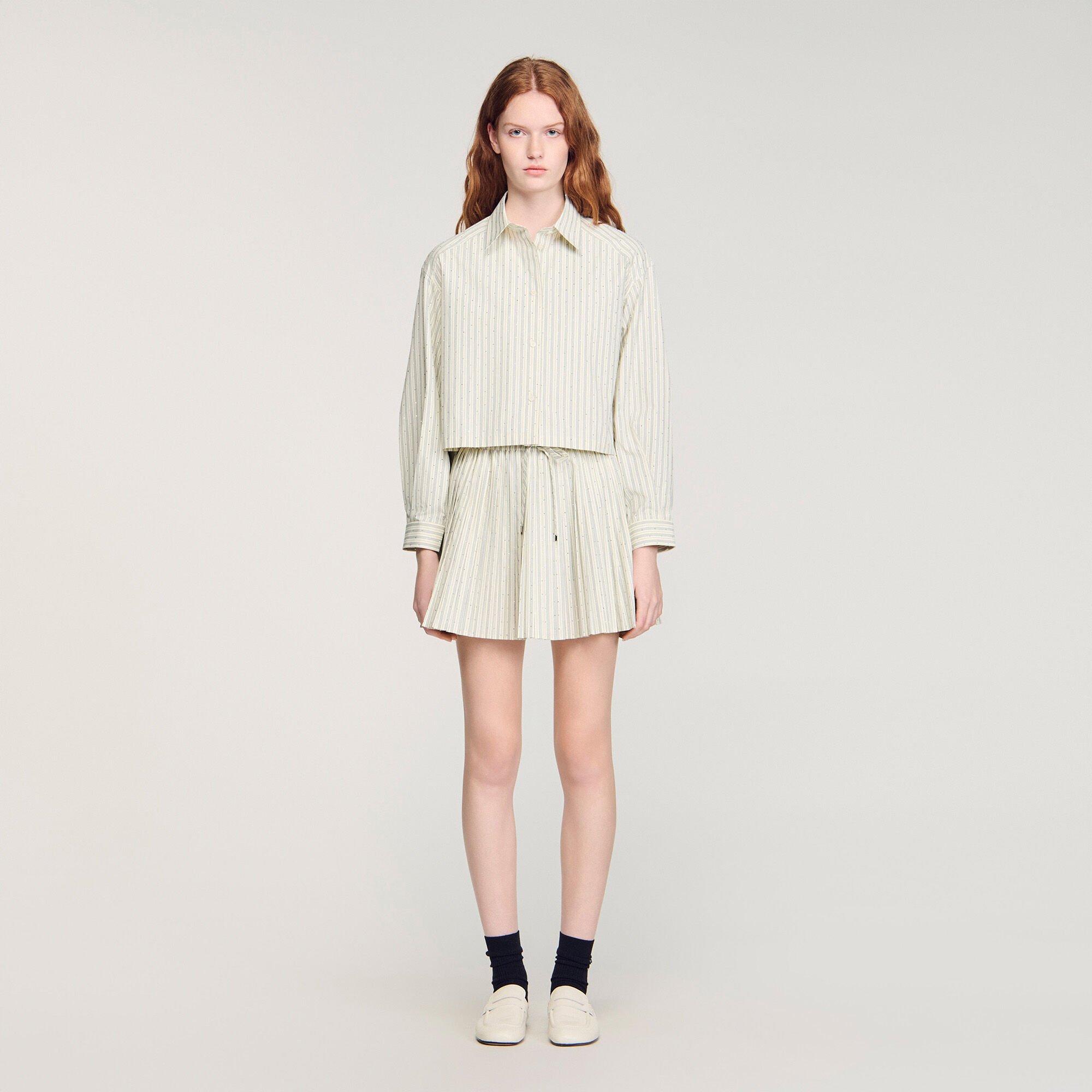 Camisa a rayas con strass