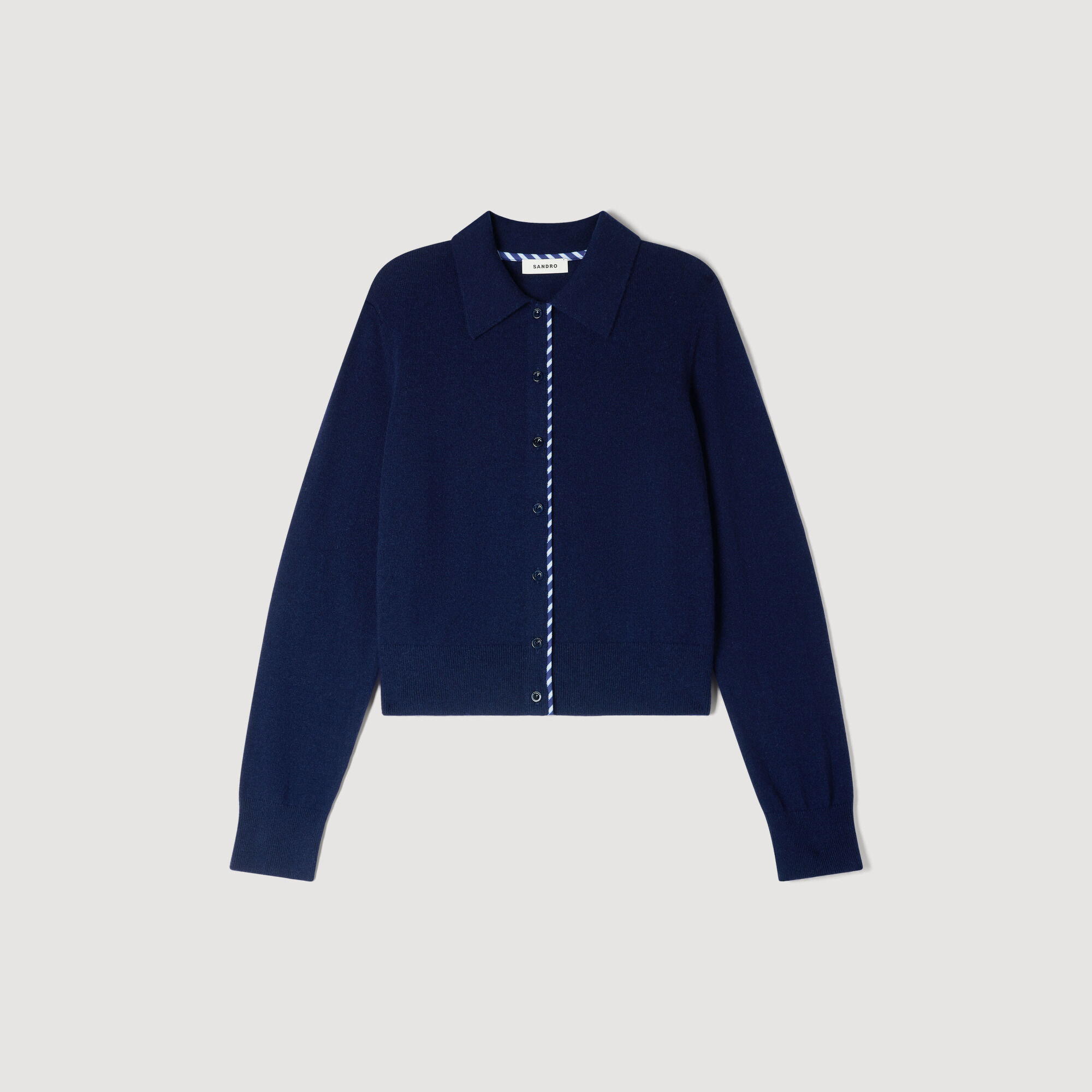 C&aacute;rdigan de lana y cachemir a rayas