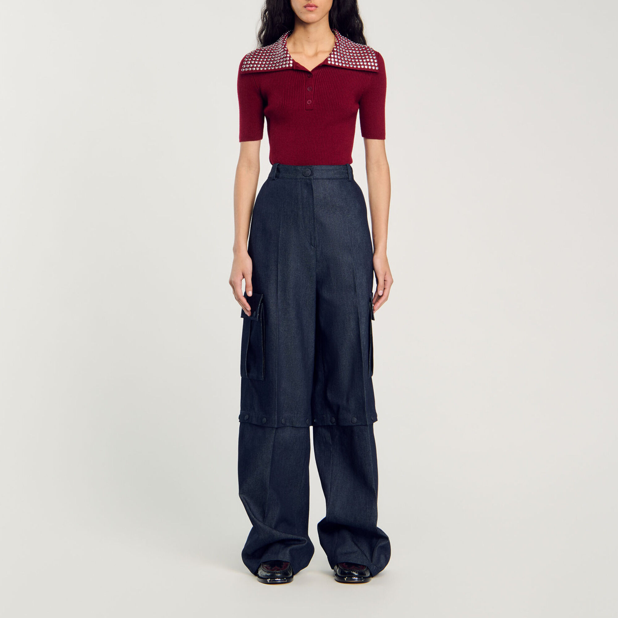 Pantal&oacute;n vaquero ajustable - Mujer | Sandro