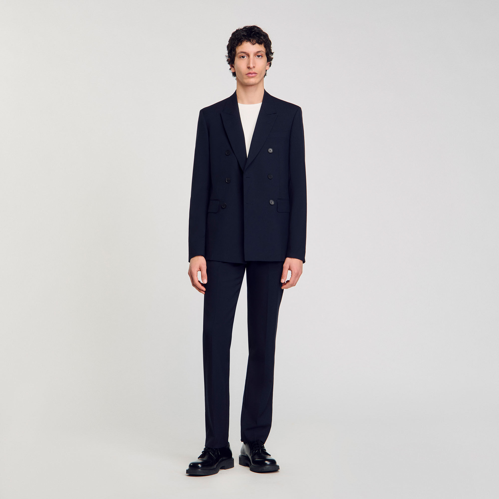 Chaqueta de traje cruzada