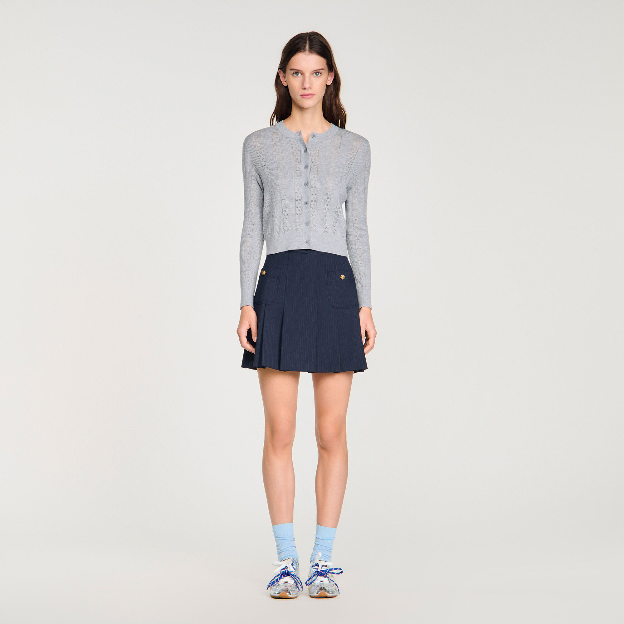 C&aacute;rdigan de punto pointelle