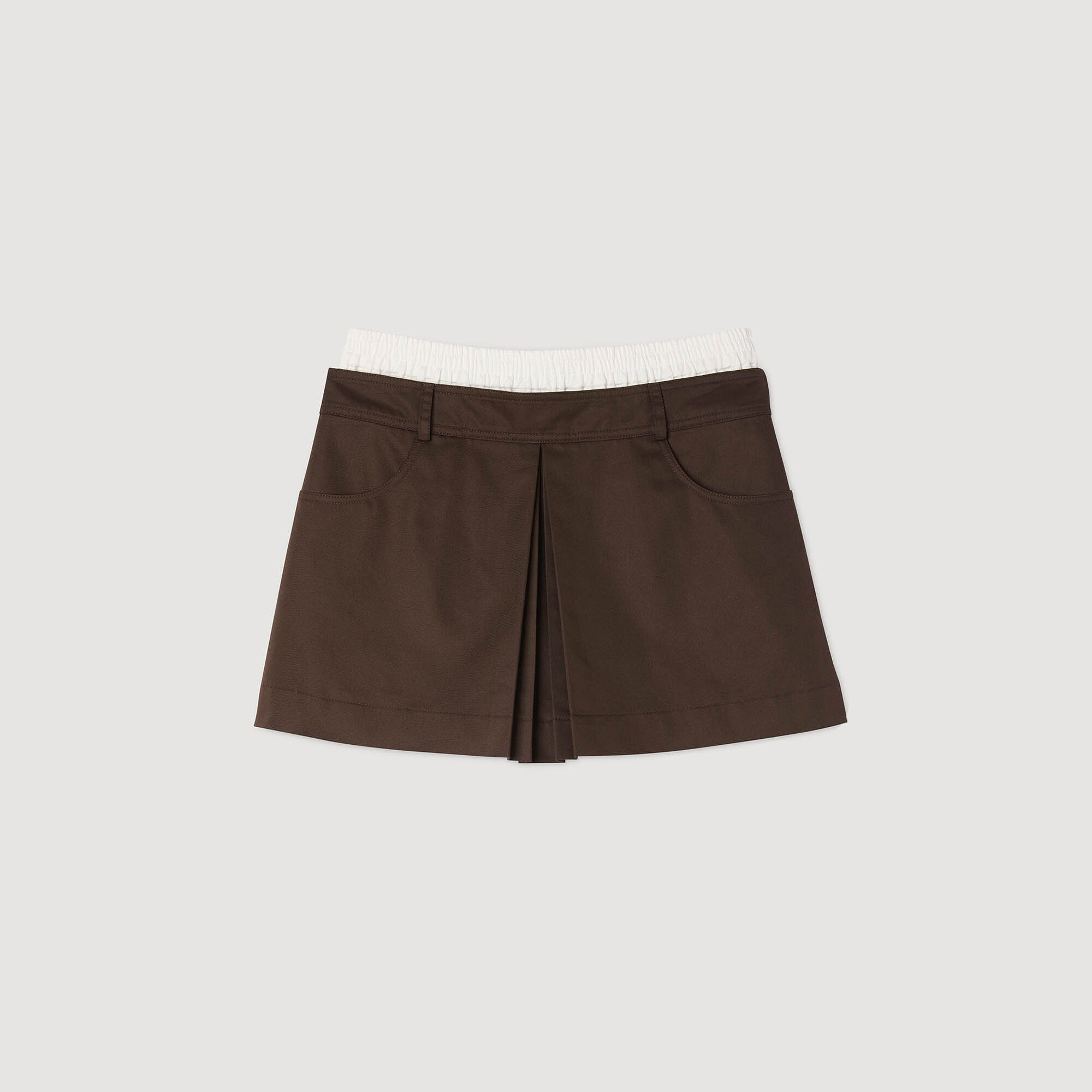 Falda pantalón con pliegue