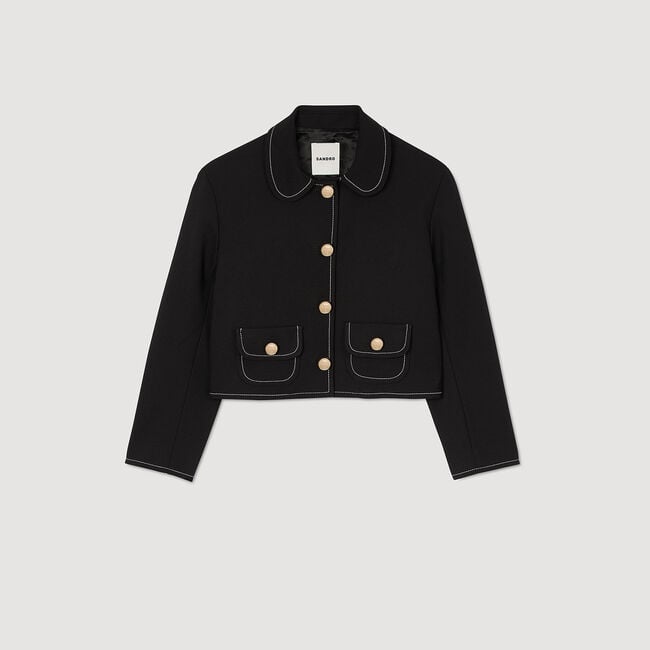 Chaqueta corta con cuello bebé