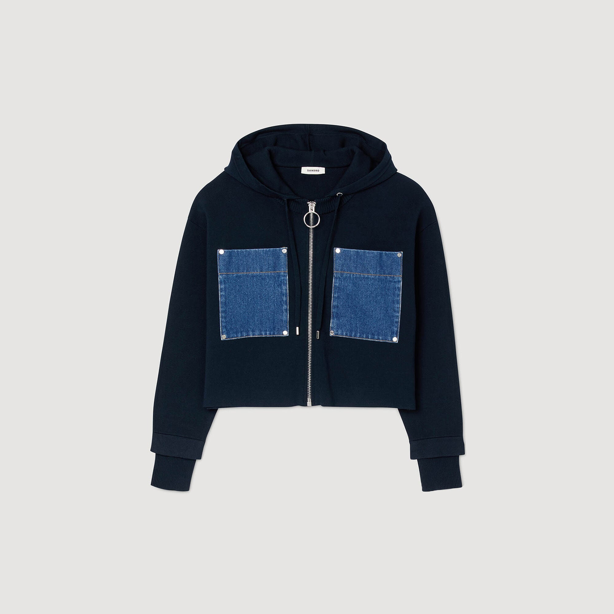 Sudadera de punto y denim - Mujer | Sandro