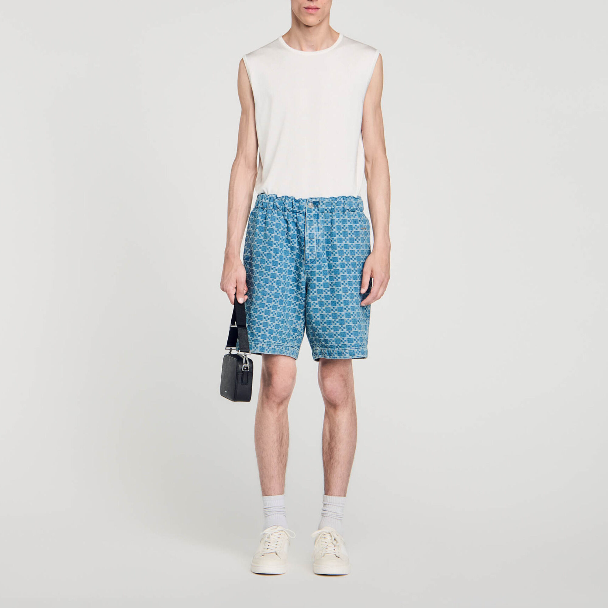 Bermudas denim Square Cross - Hombre | Sandro