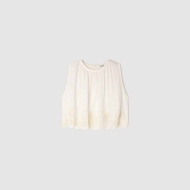 Top corto de crep&oacute;n