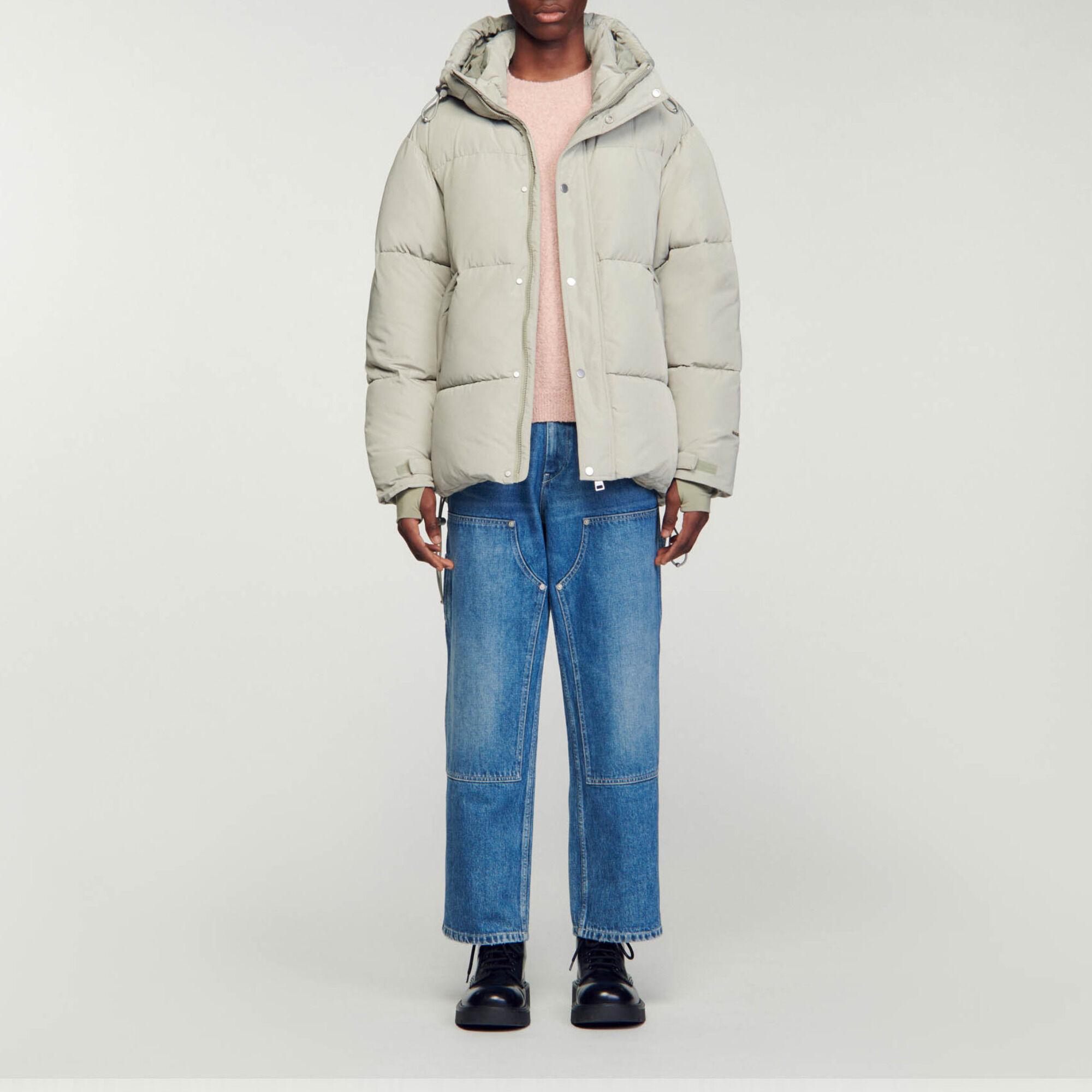Anorak tres cuartos con capucha