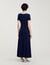Vestido midi de punto y denim