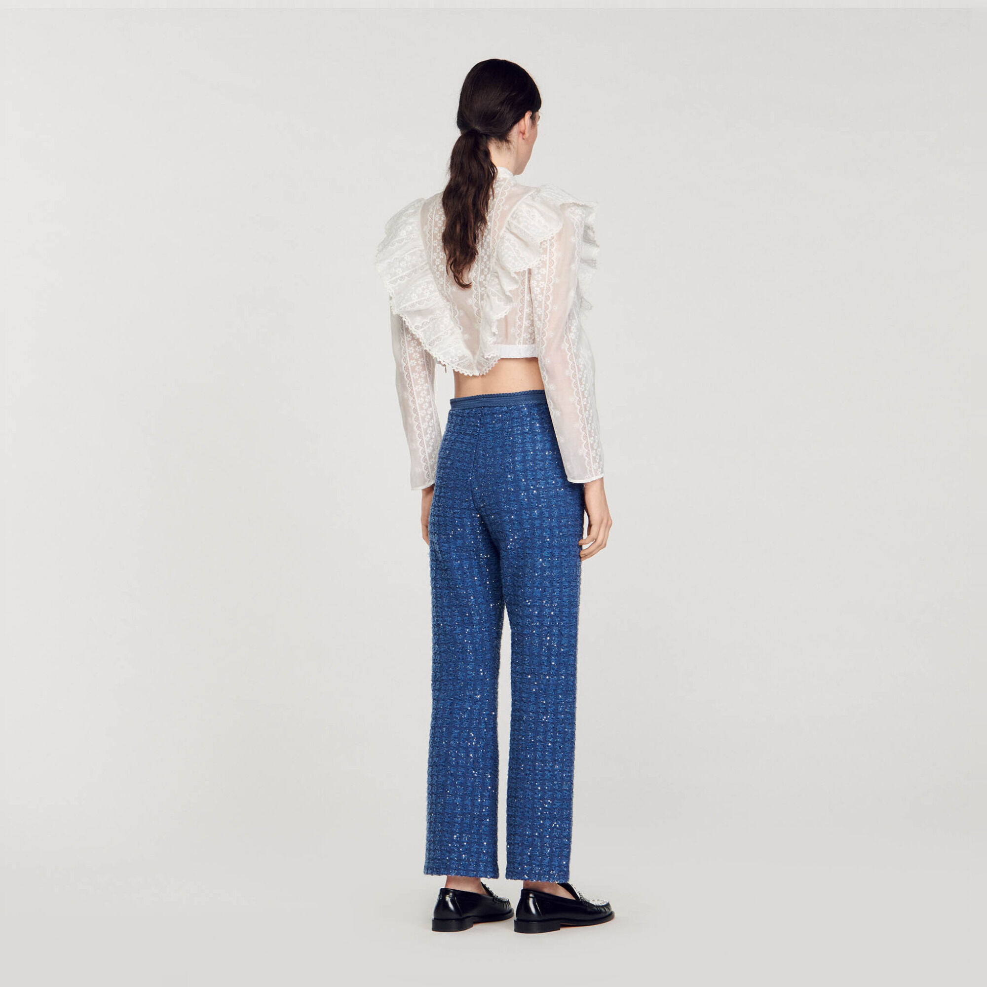 Pantalón de punto de fantasía