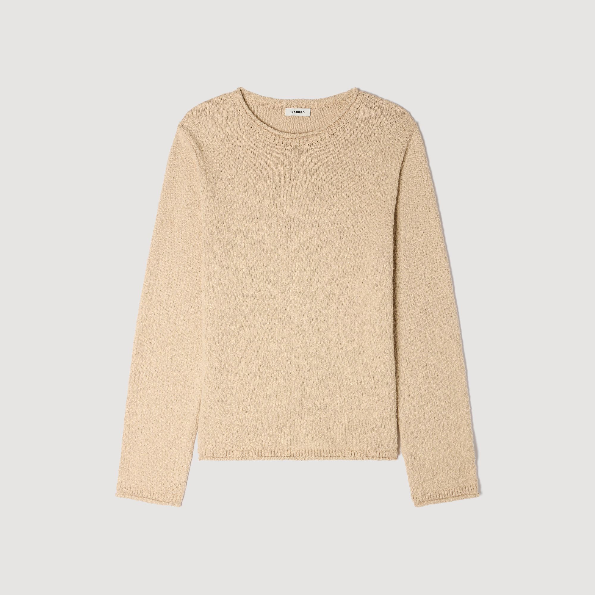 Jersey de algod&oacute;n efecto rizo