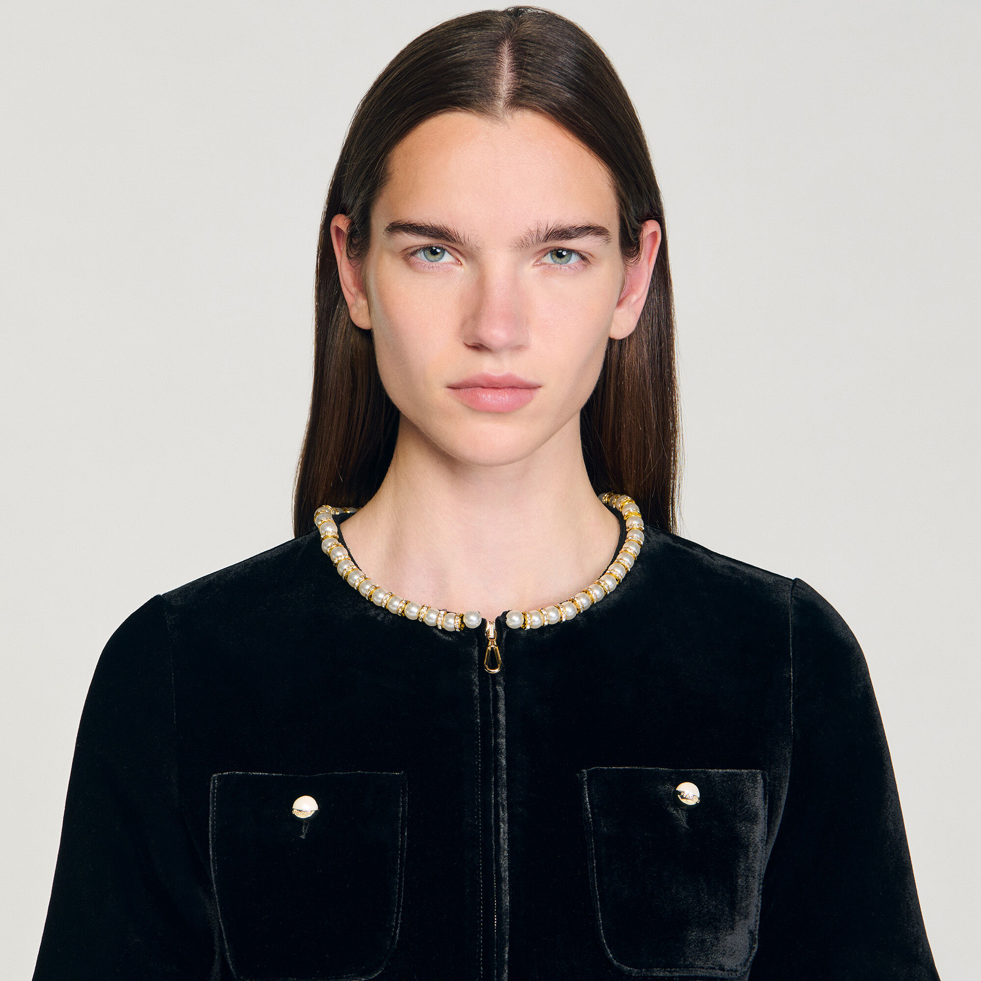 Vestido corto de terciopelo