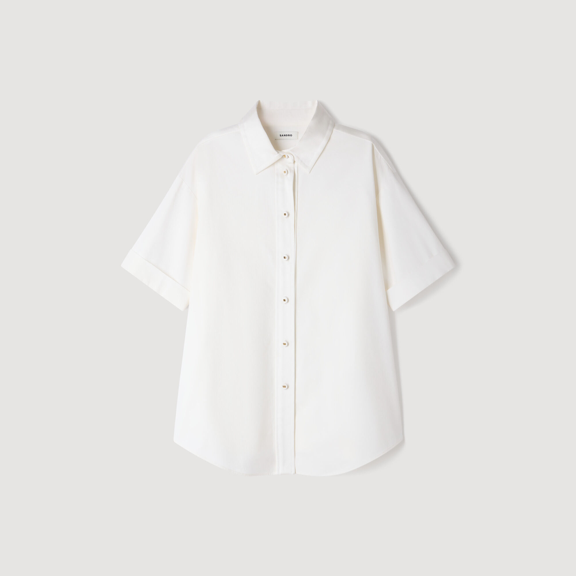 Camisa con espalda plisada
