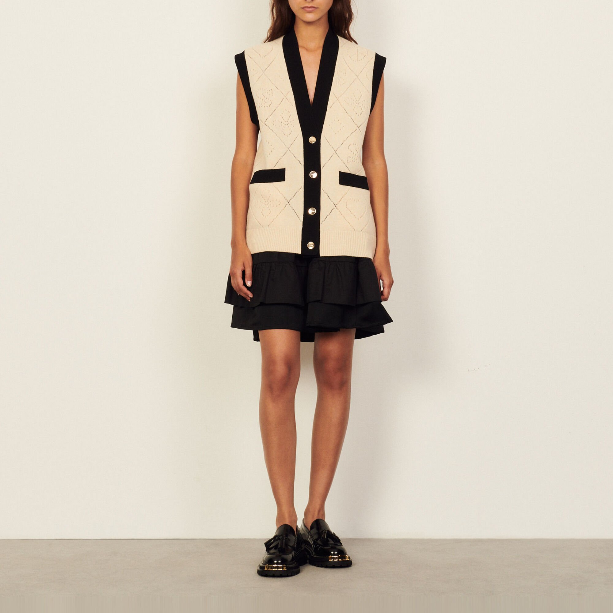 C&aacute;rdigan oversize sin mangas