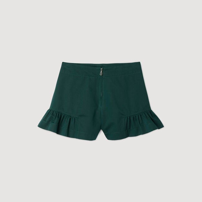 Pantalón corto con volantes