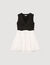 Vestido corto bicolor