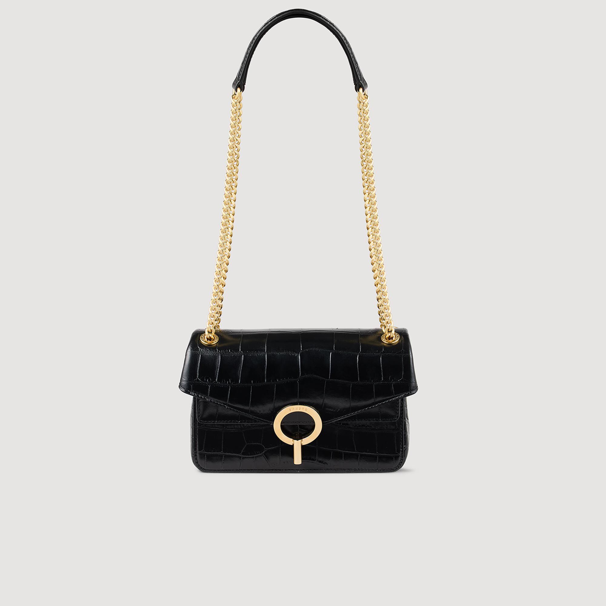Bolso Yza cuero relieve efecto cocodrilo