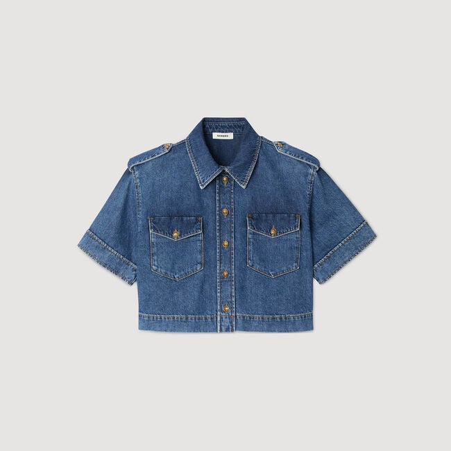Camisa corta de denim