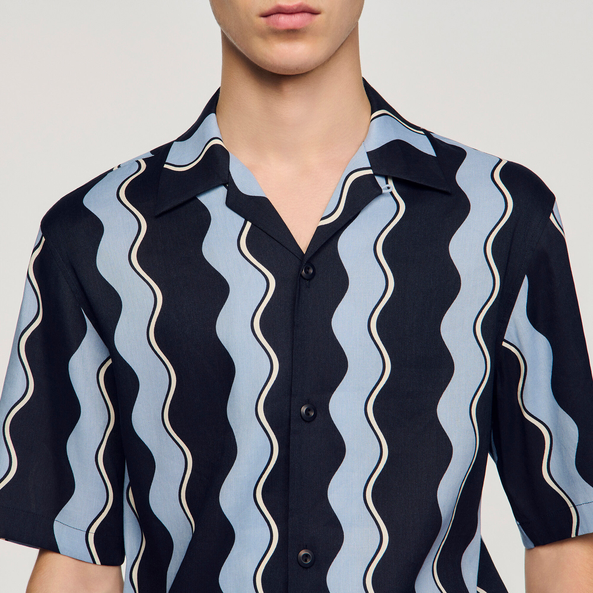 Camisa de lino con estampado