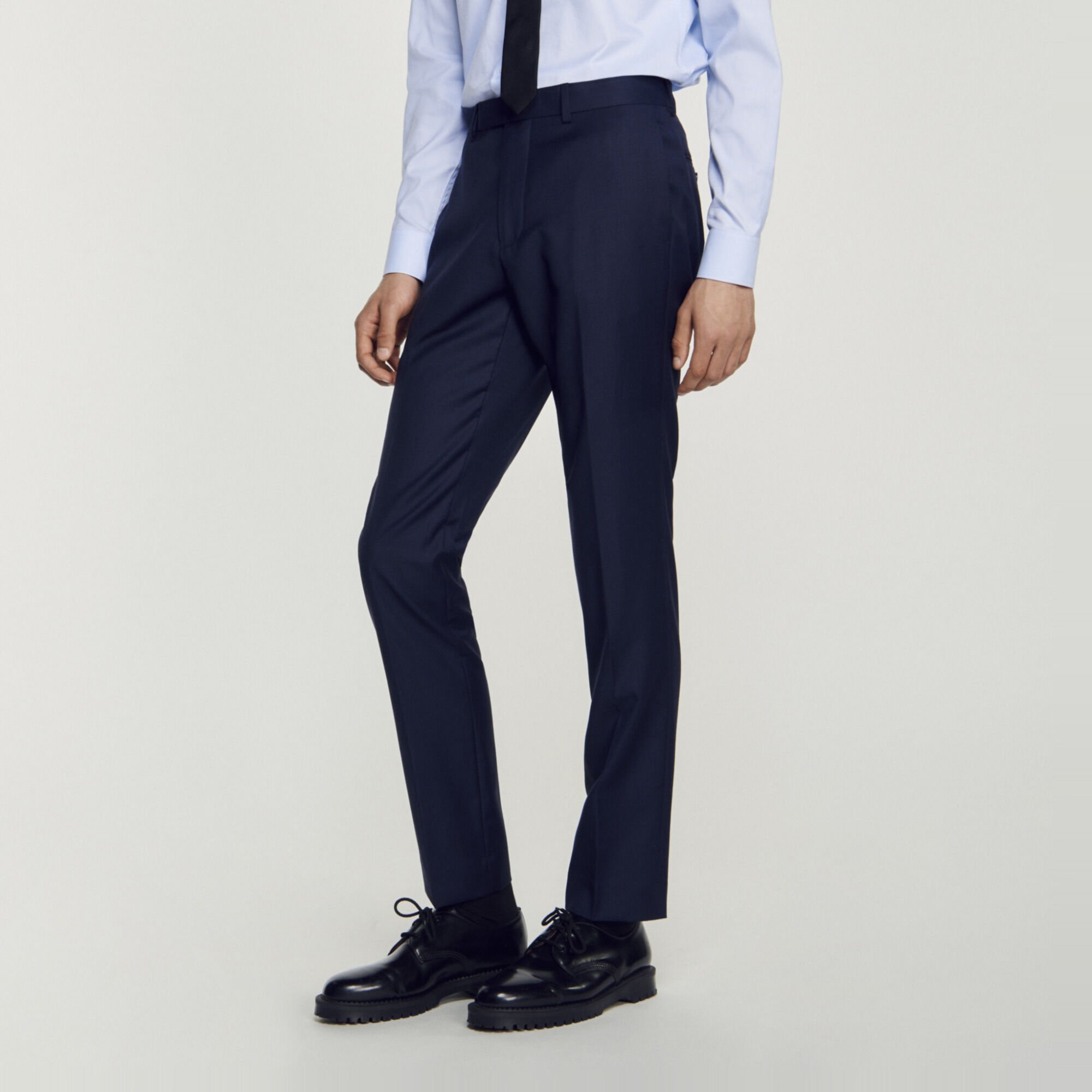 Pantalón de traje de lana stretch