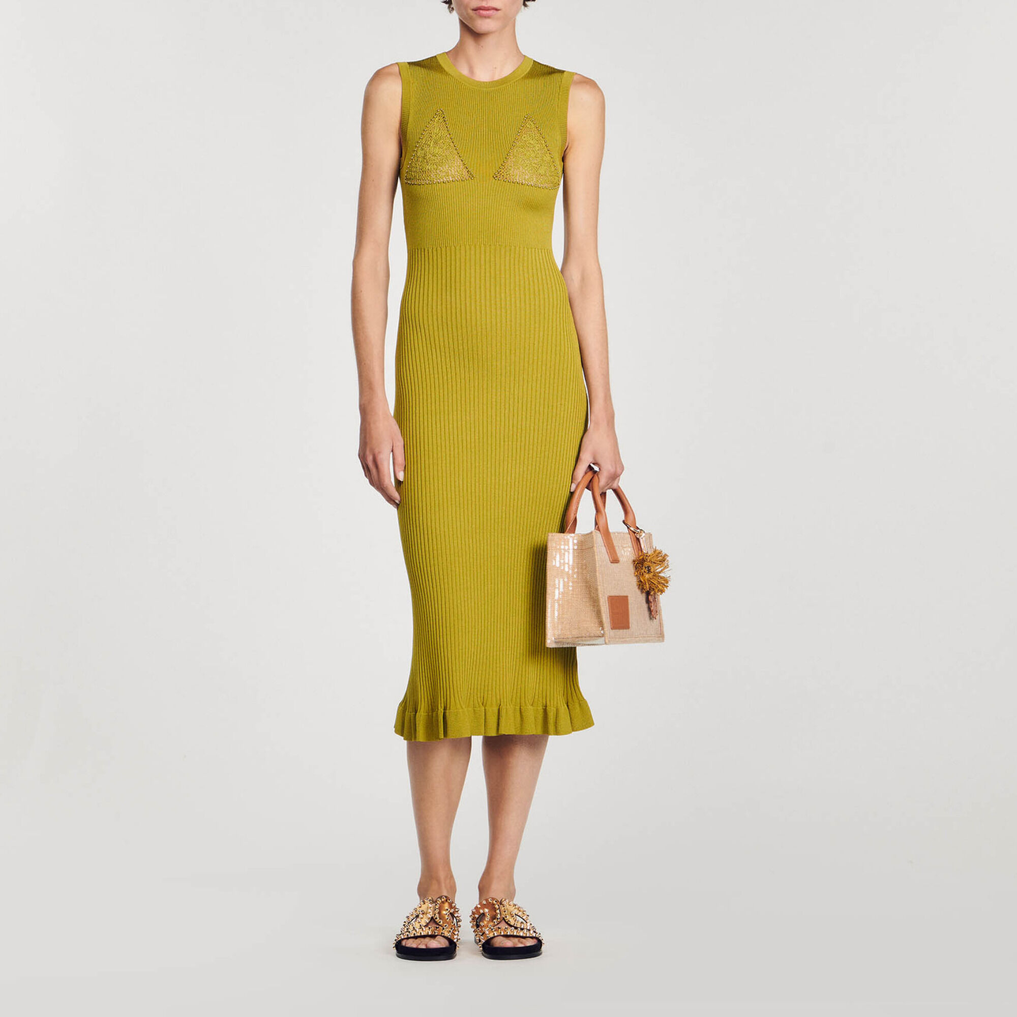 Vestido midi de punto