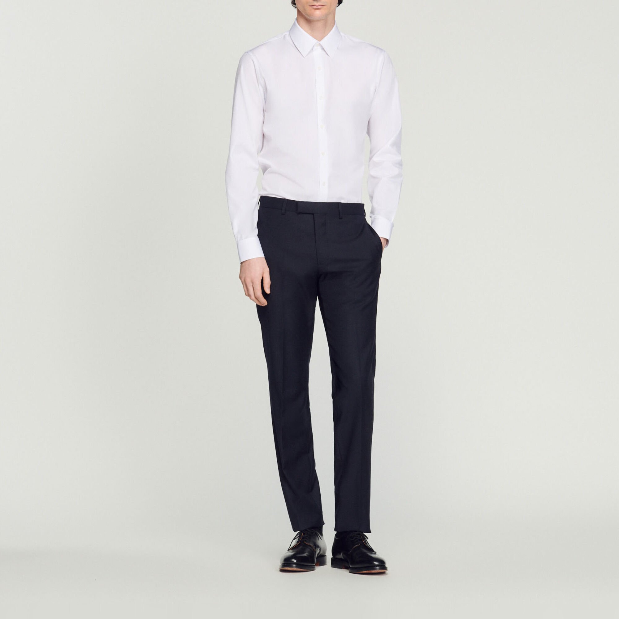 Camisa de algodón de corte clásico