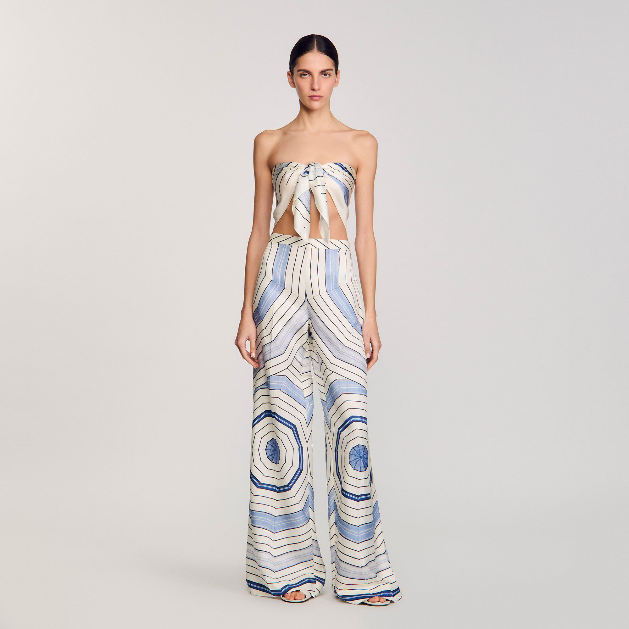Pantalón ancho con espirales