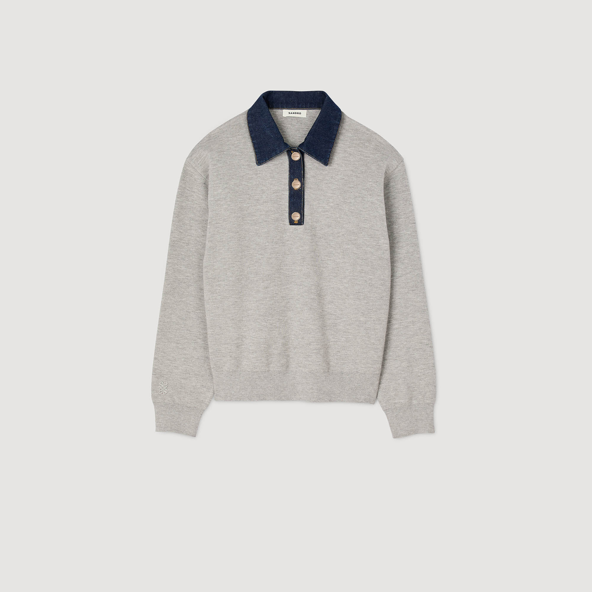 Jersey con cuello vaquero