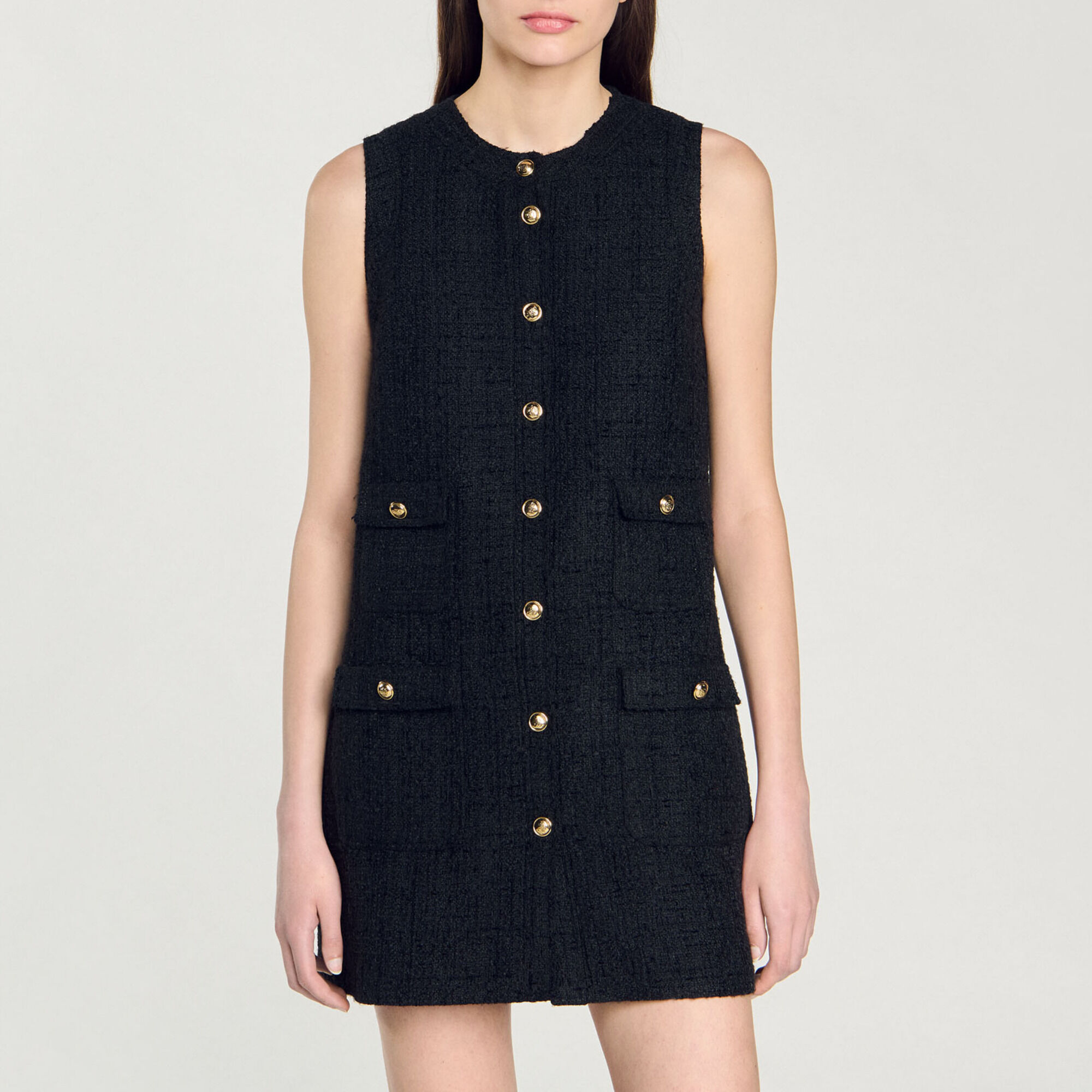 Vestido corto de tweed - Mujer | Sandro