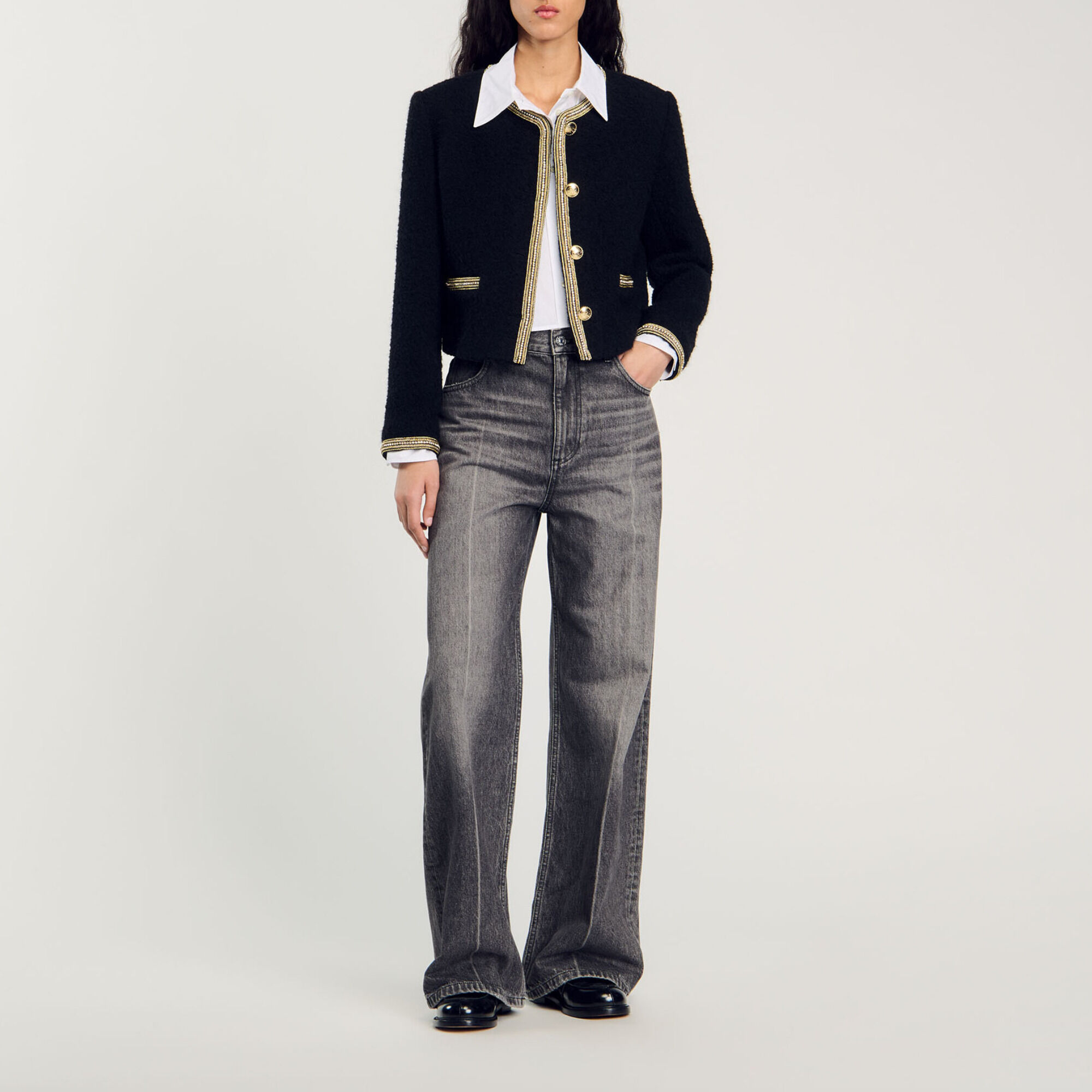 Chaqueta corta de tweed