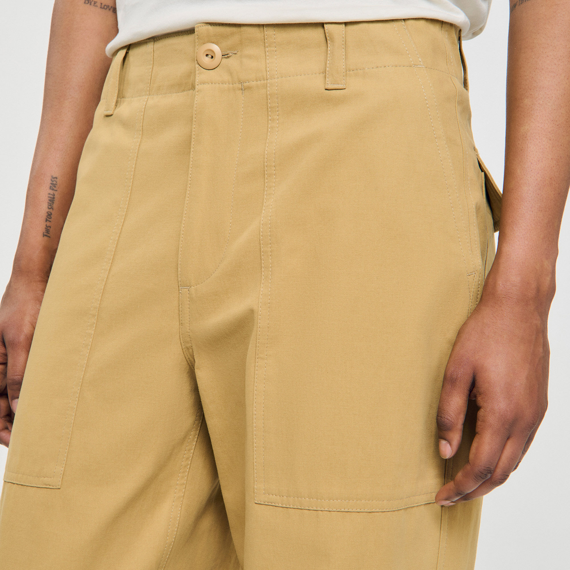 Pantalón ancho de algodón
