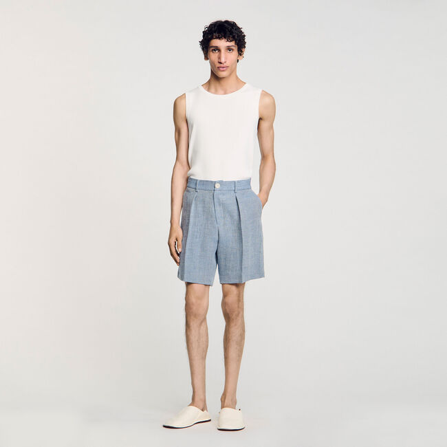 Pantalón corto de pinzas