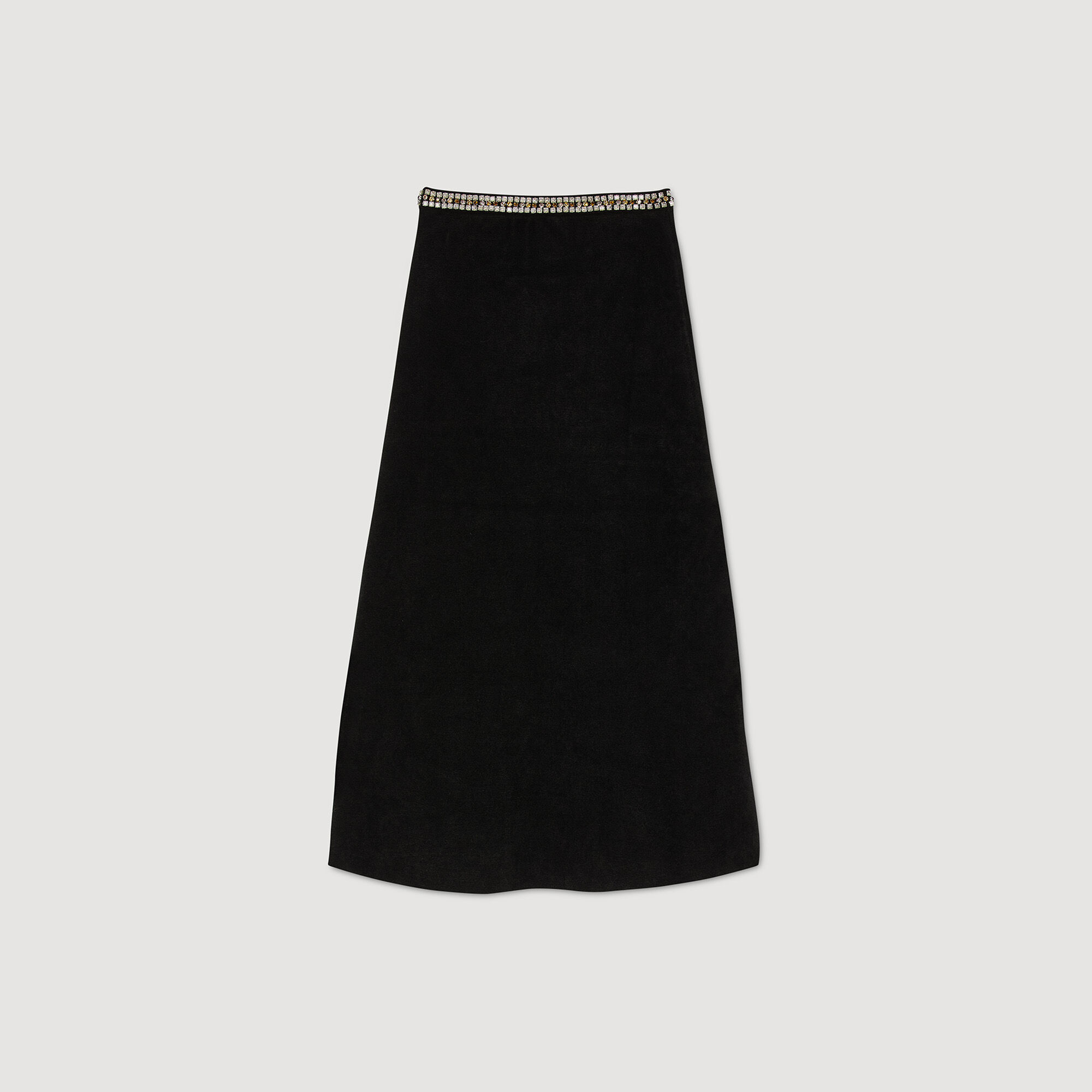 Falda corta con strass