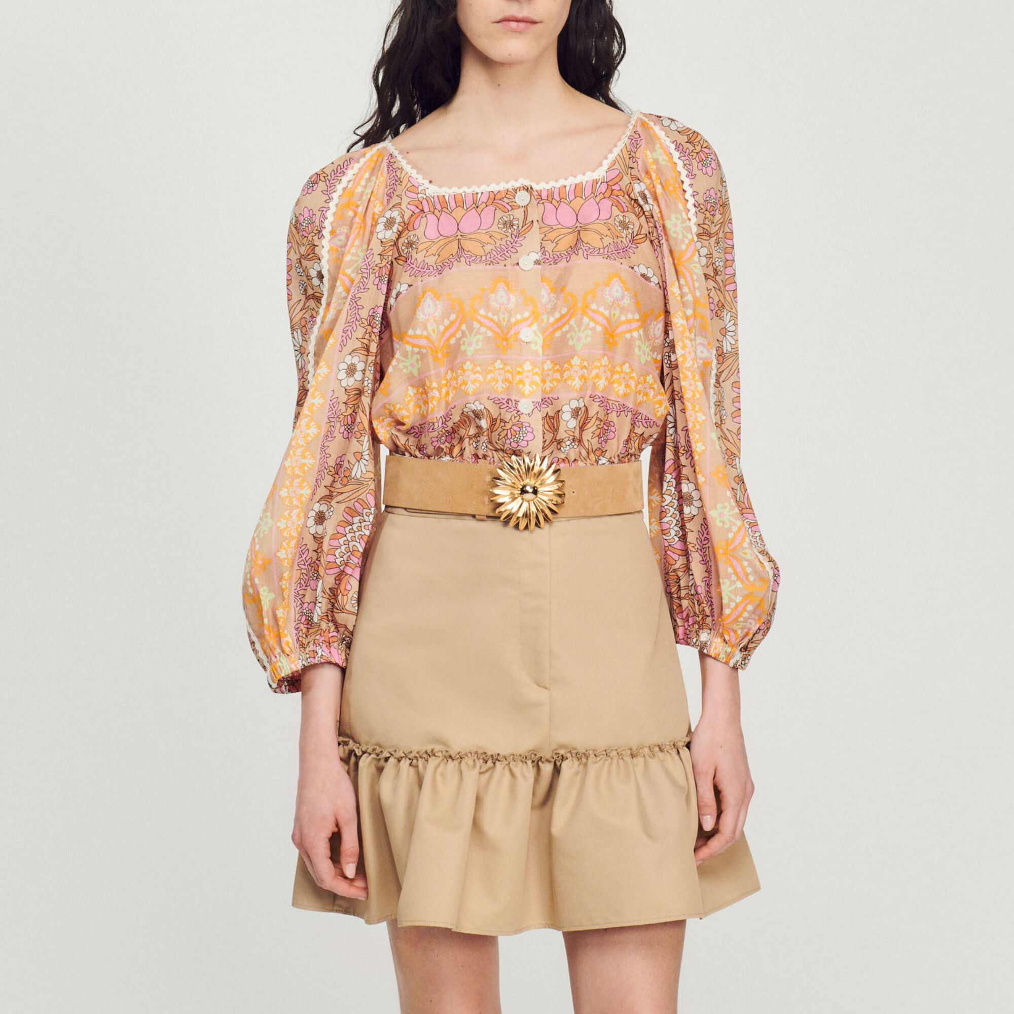 Top corto estampado