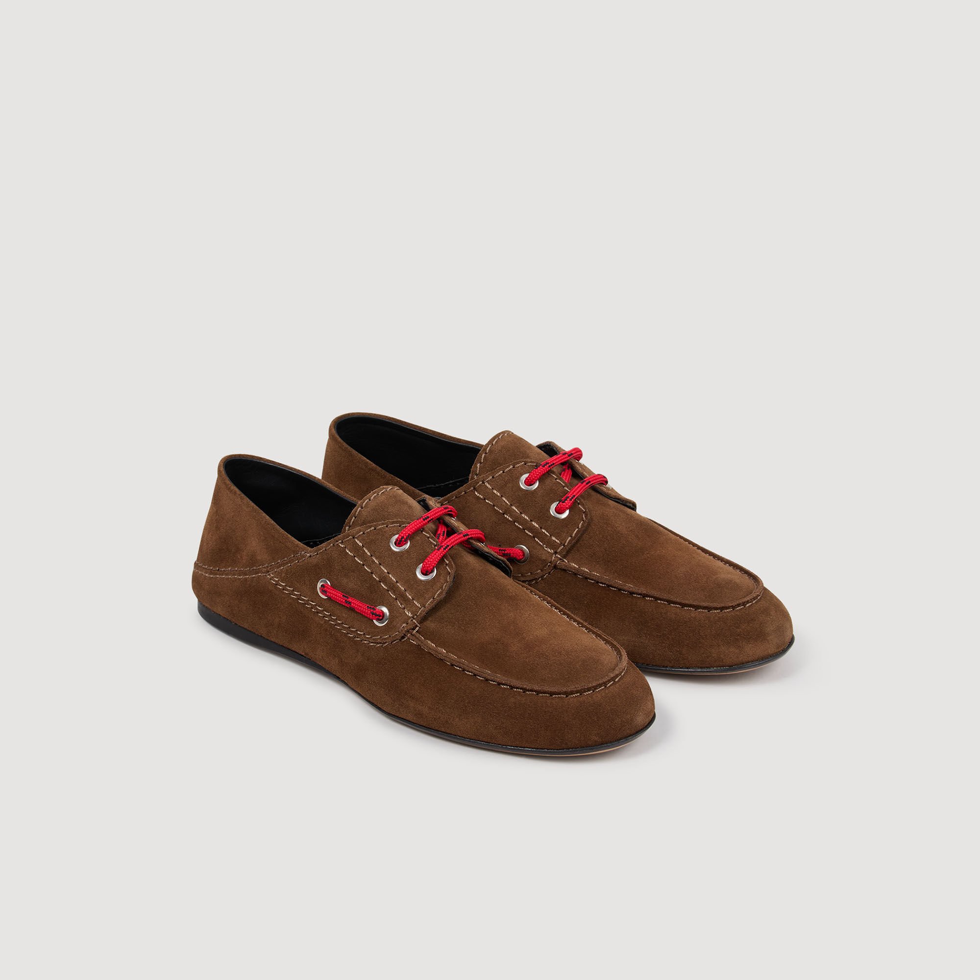 Zapatos náuticos de ante con cordón