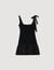 Vestido corto bimaterial