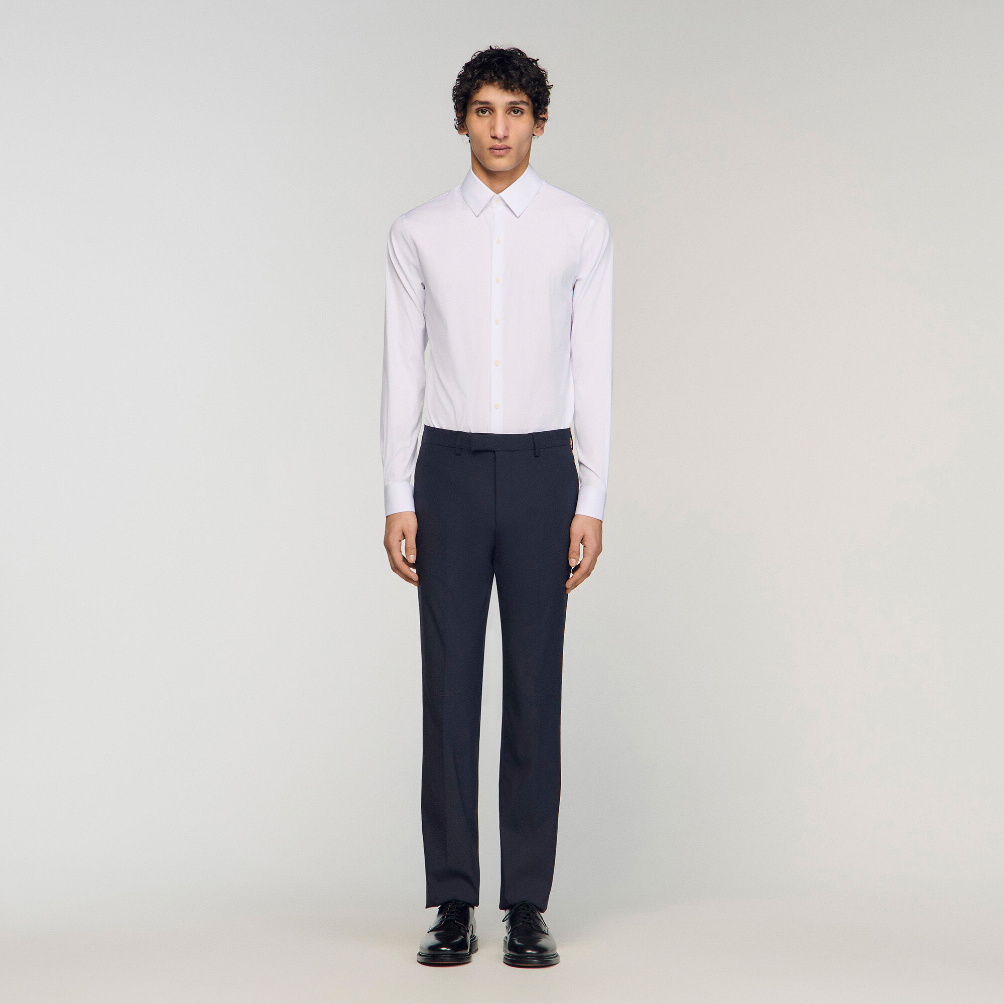 Pantal&oacute;n de traje en lana