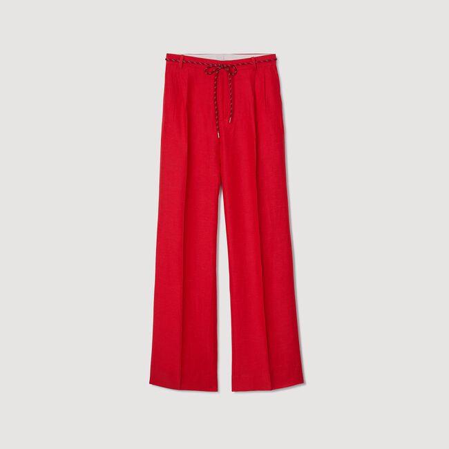Pantalones con cinturón tipo cordón