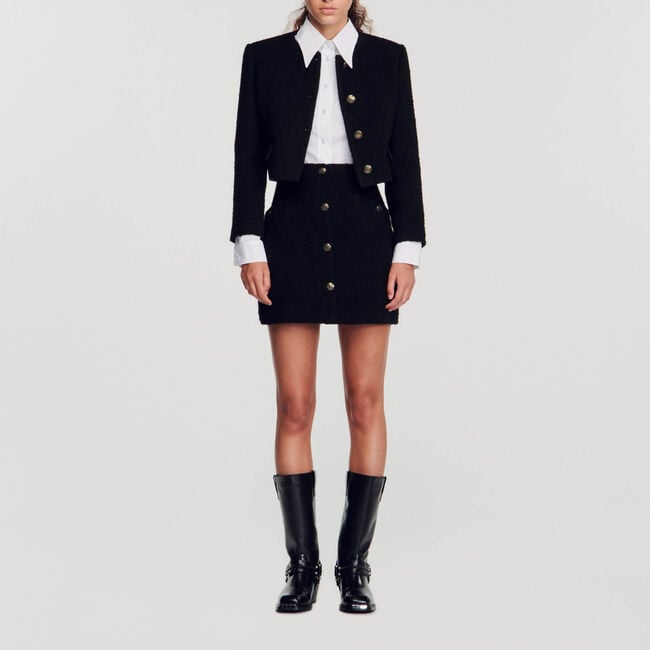 Falda corta con botones