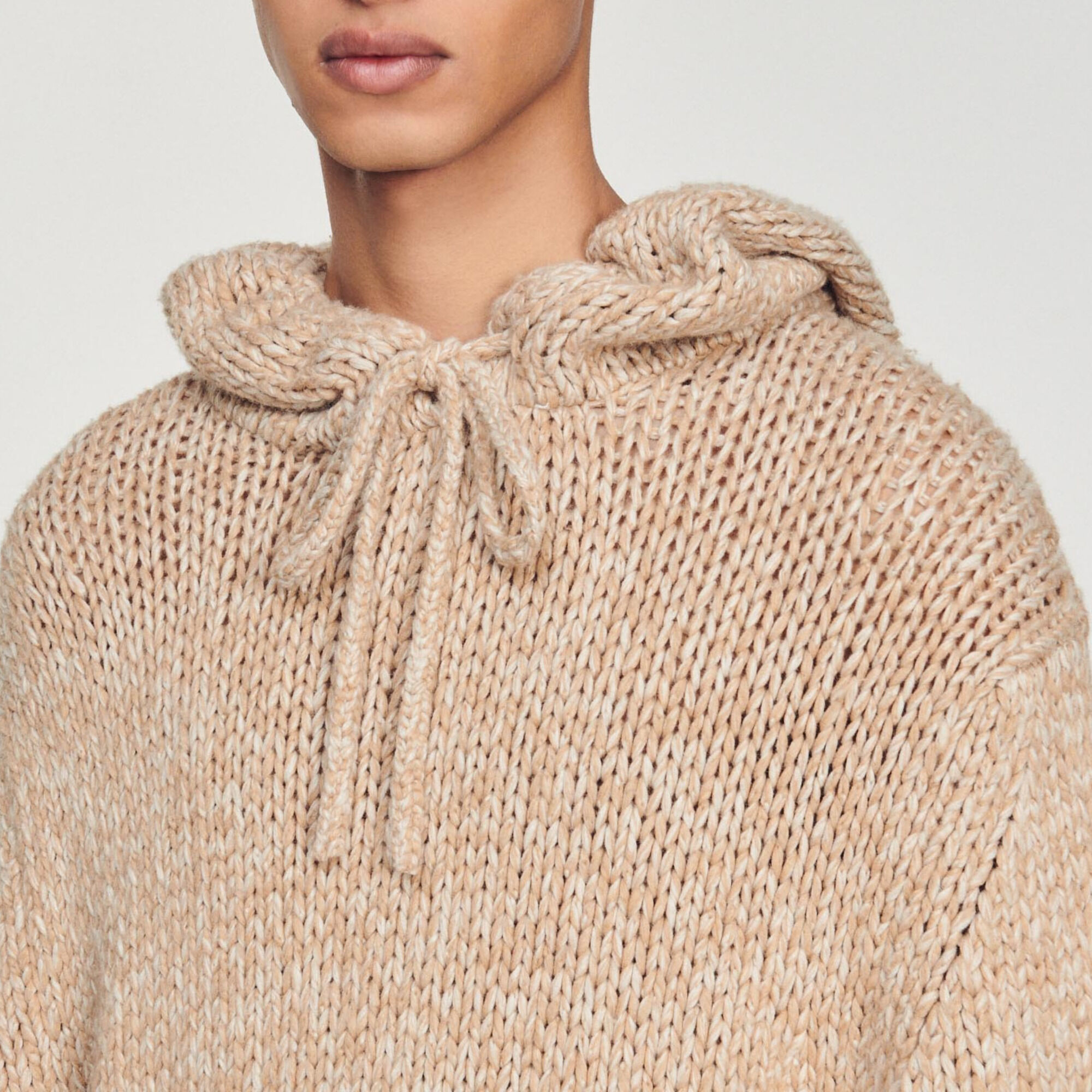 Sudadera con capucha oversize de punto