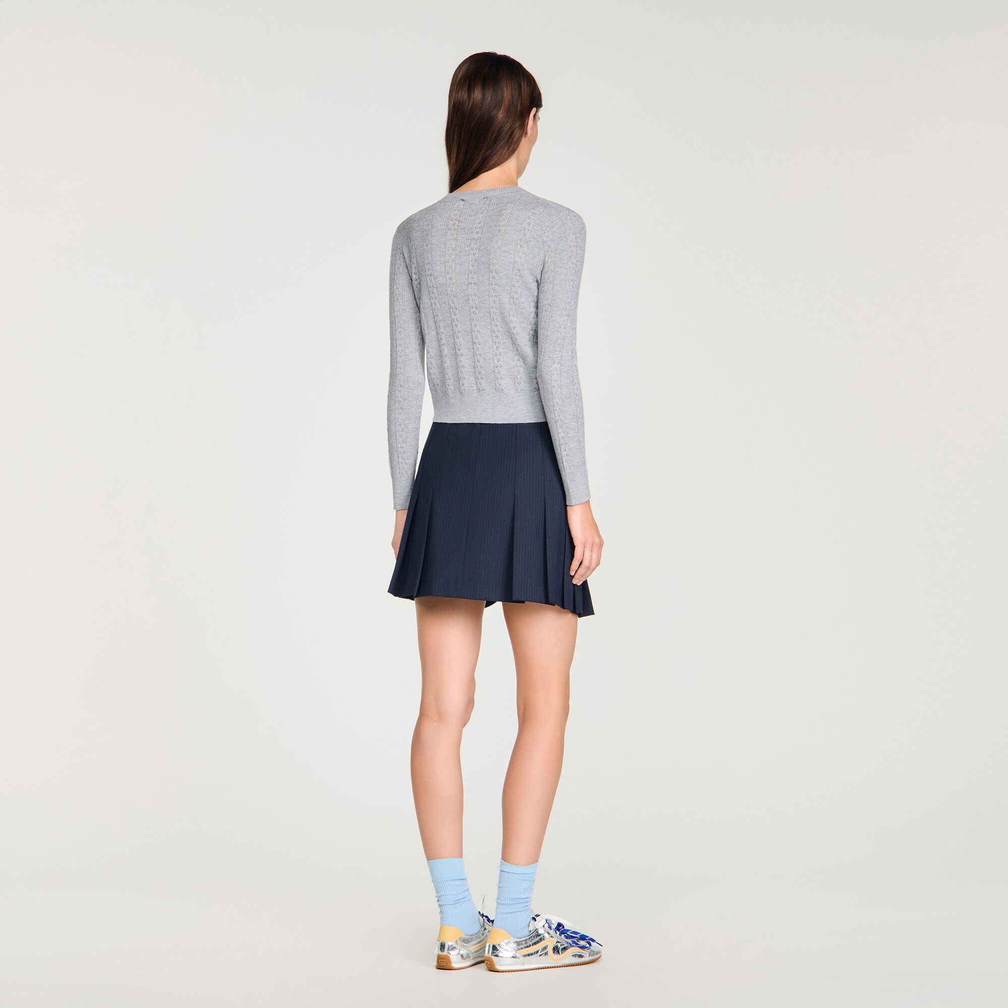 C&aacute;rdigan de punto pointelle