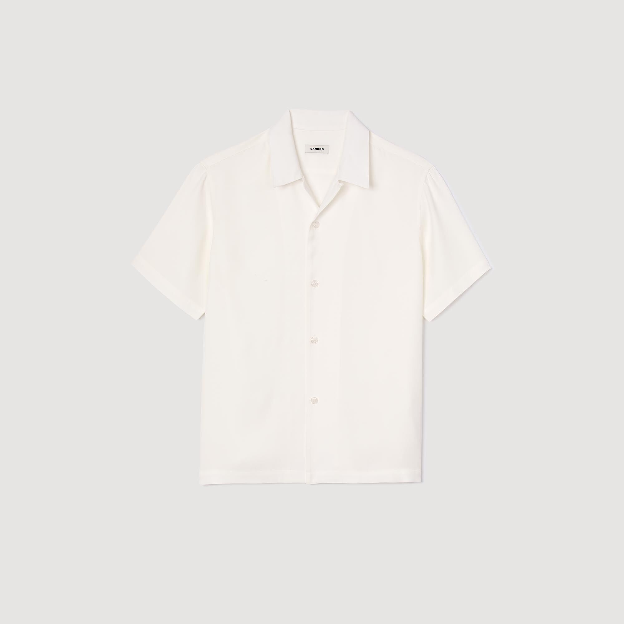 Camisa con cuello italiano