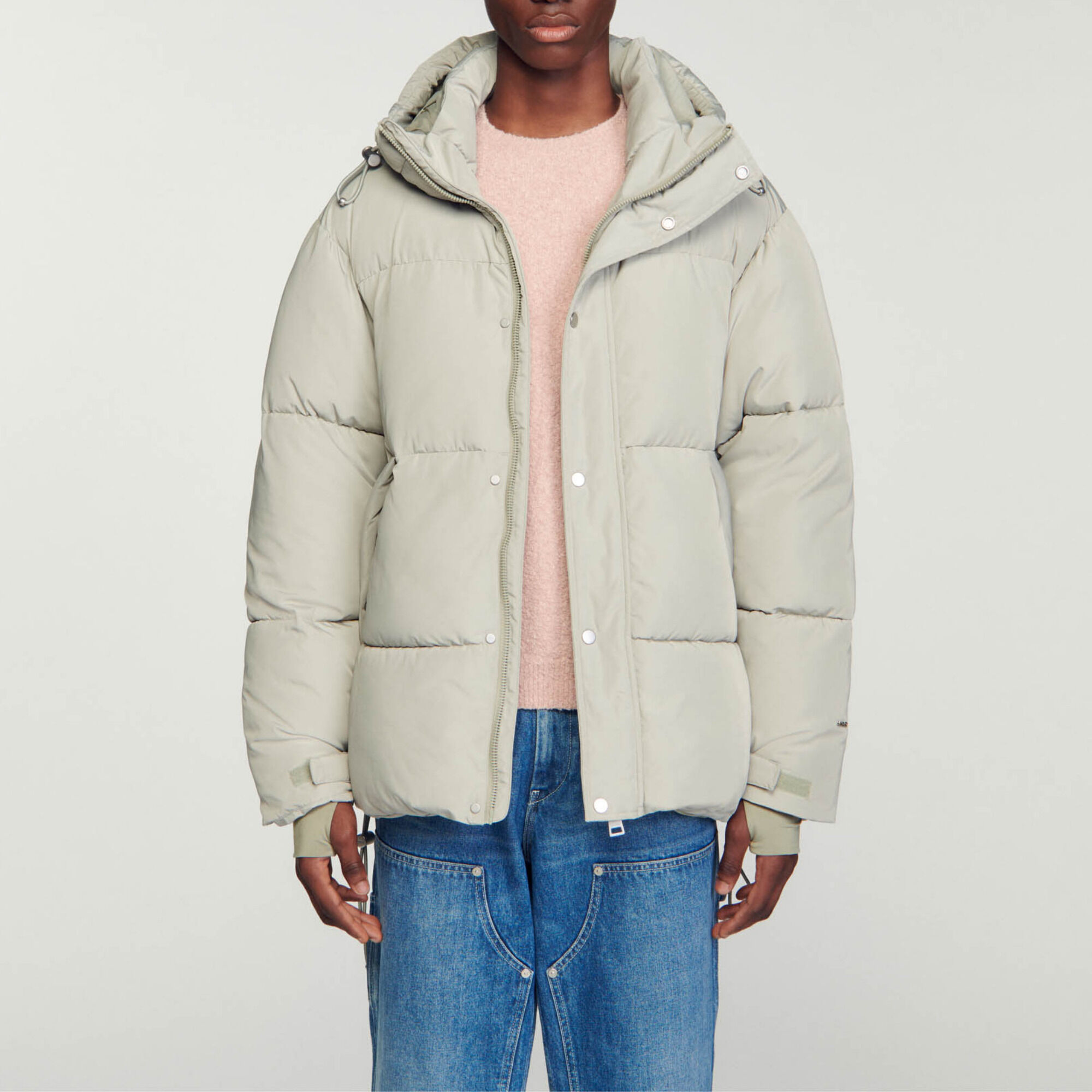Anorak tres cuartos con capucha